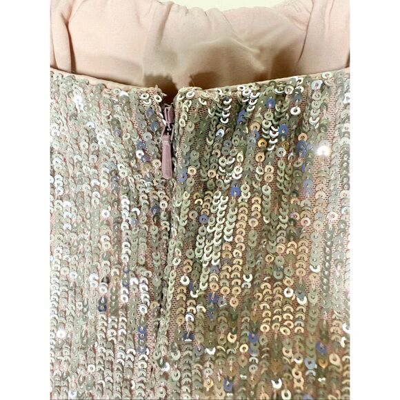 Black Halo Domino Sequin Strapless Cocktail Dress - Picture 7 of 9